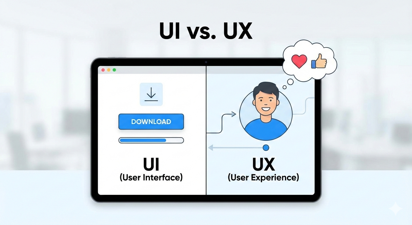 Gambar 1 Perbedaan UI dan UX
